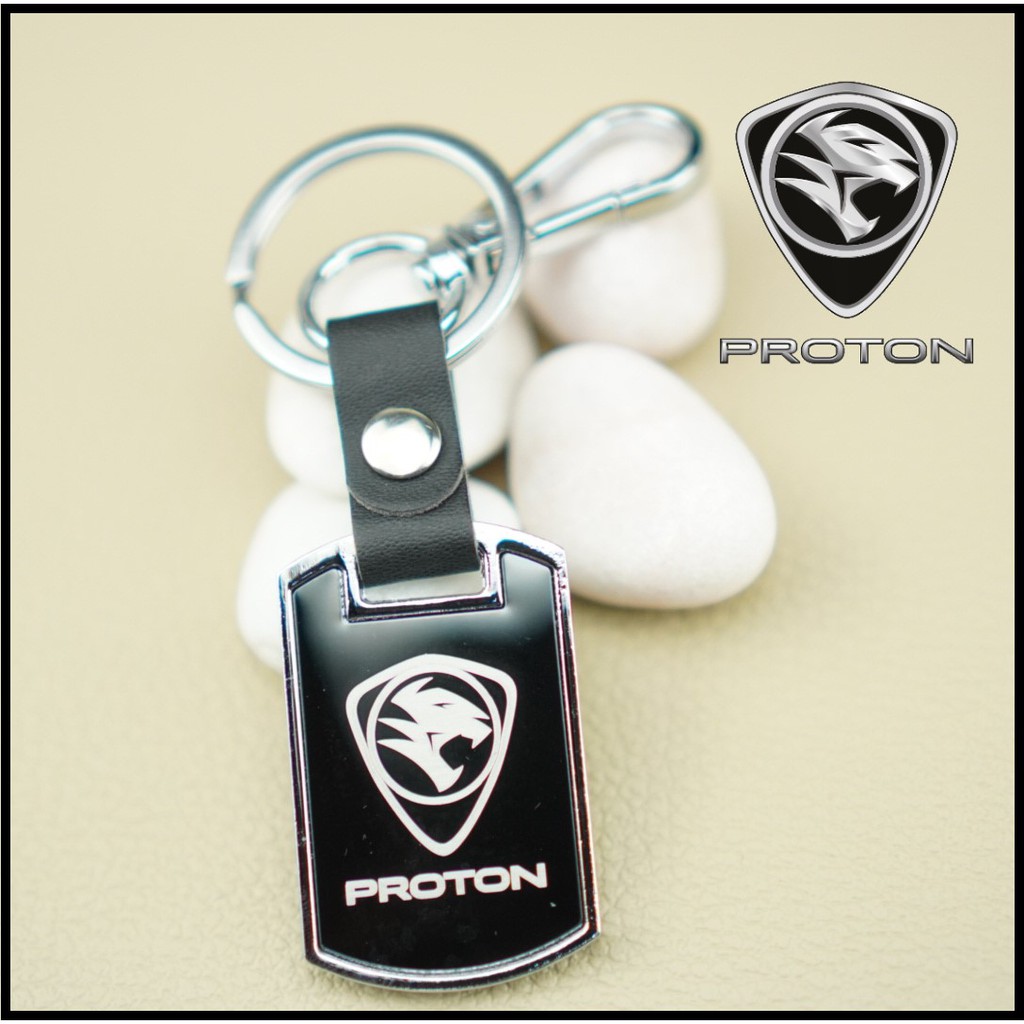 Proton Logo Metal Black Keychain With Hook and Ring Versatile Keyring ...