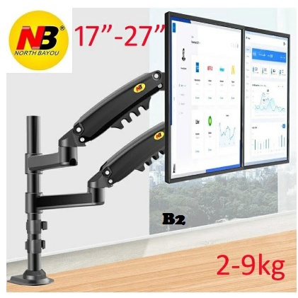 TV Bracket Table Clip Bracket Dual Arm Monitor Bracket 14 Inch to 30 ...