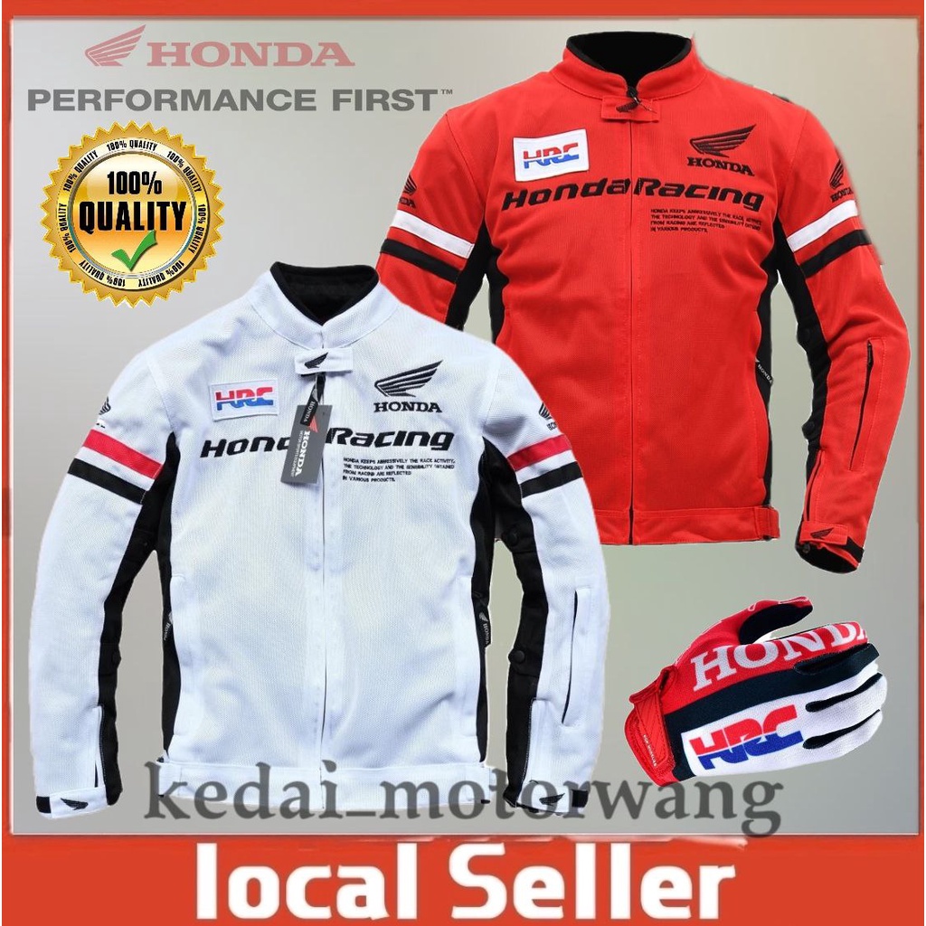 Hot selling Honda Racing Motorcycle Protector Safety Jacket Men wear Motor riding wear HRC Motor Shopee Malaysia