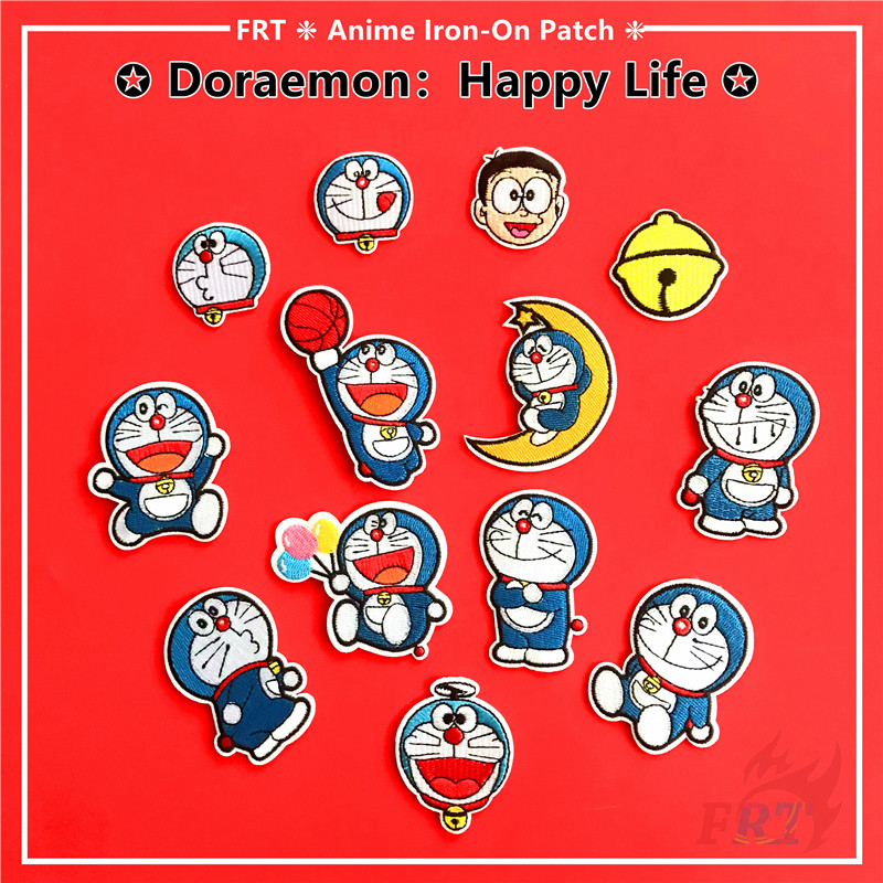 ☸ Doraemon：Happy Life - Anime Iron-On Patch ☸ 1Pc DIY Sew on Iron on ...