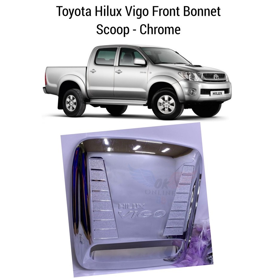 Toyota Hilux Vigo Front Bonnet Scoop Chrome Small | Shopee Malaysia