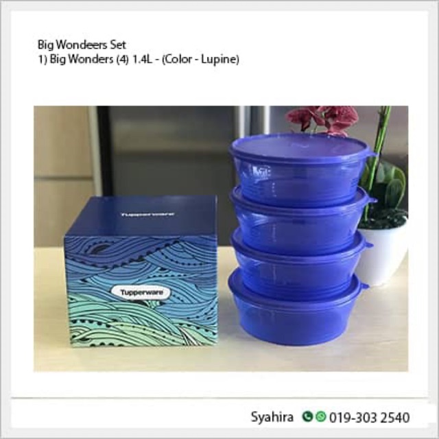 TUPPERWARE Big Wonders (4) 1.4L BEKAS TAPPERWARE HADIAH TUPPERWARE ...