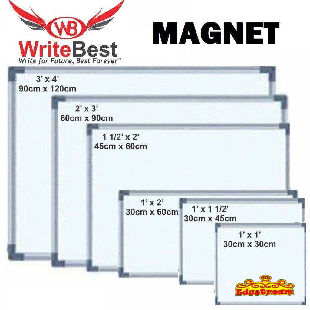 READY STOCK!!! Writebest Whiteboard With Aluminium Frame ( 1.5 x 2