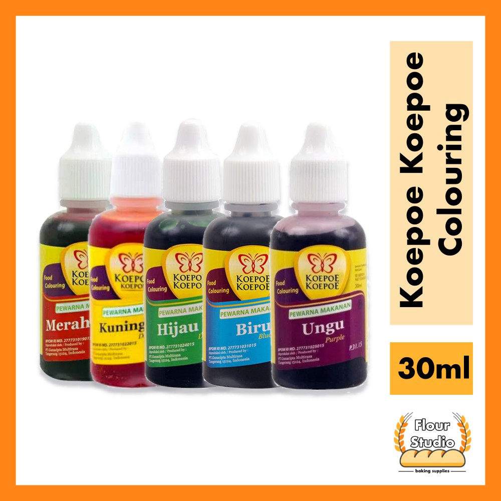 30ml Koepoe Koepoe Food Colouring, Water Based Food Colouring | Shopee ...