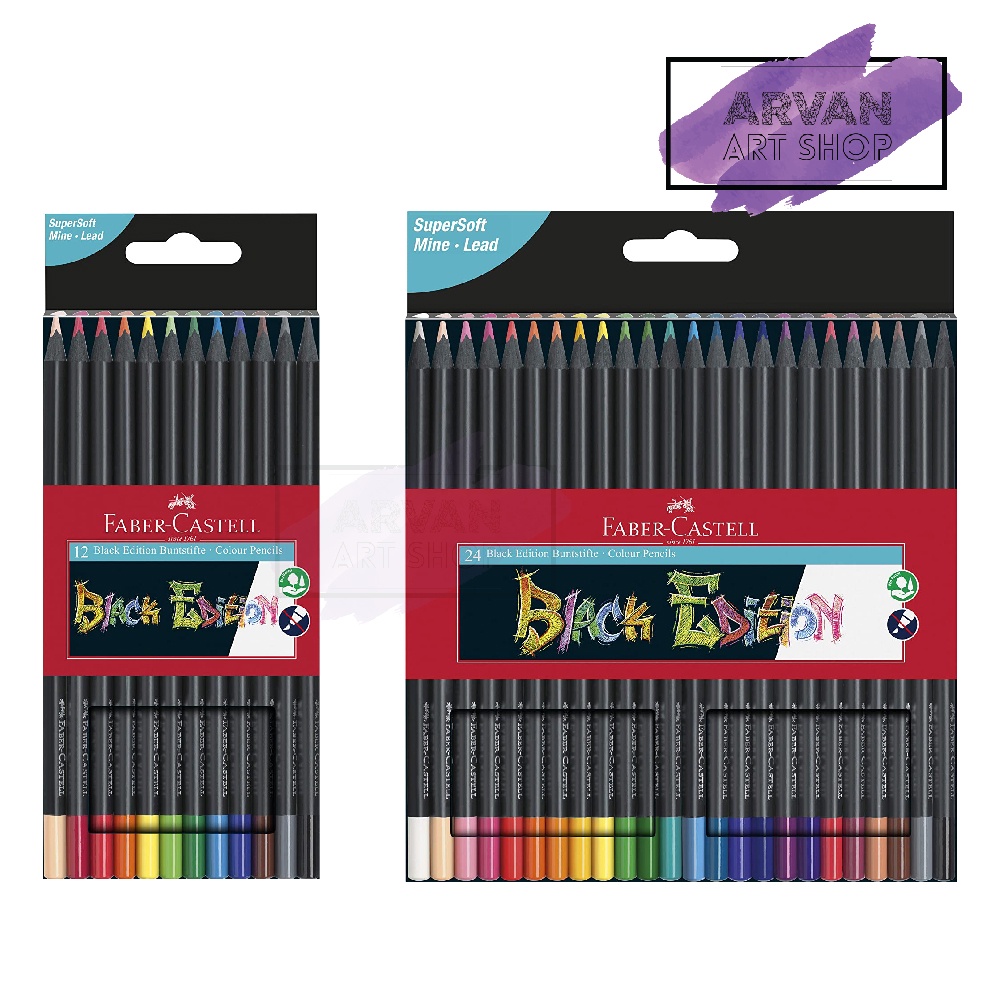 Faber-Castell Colouring Pencils - Black Edition - Pack of 36 Colors 