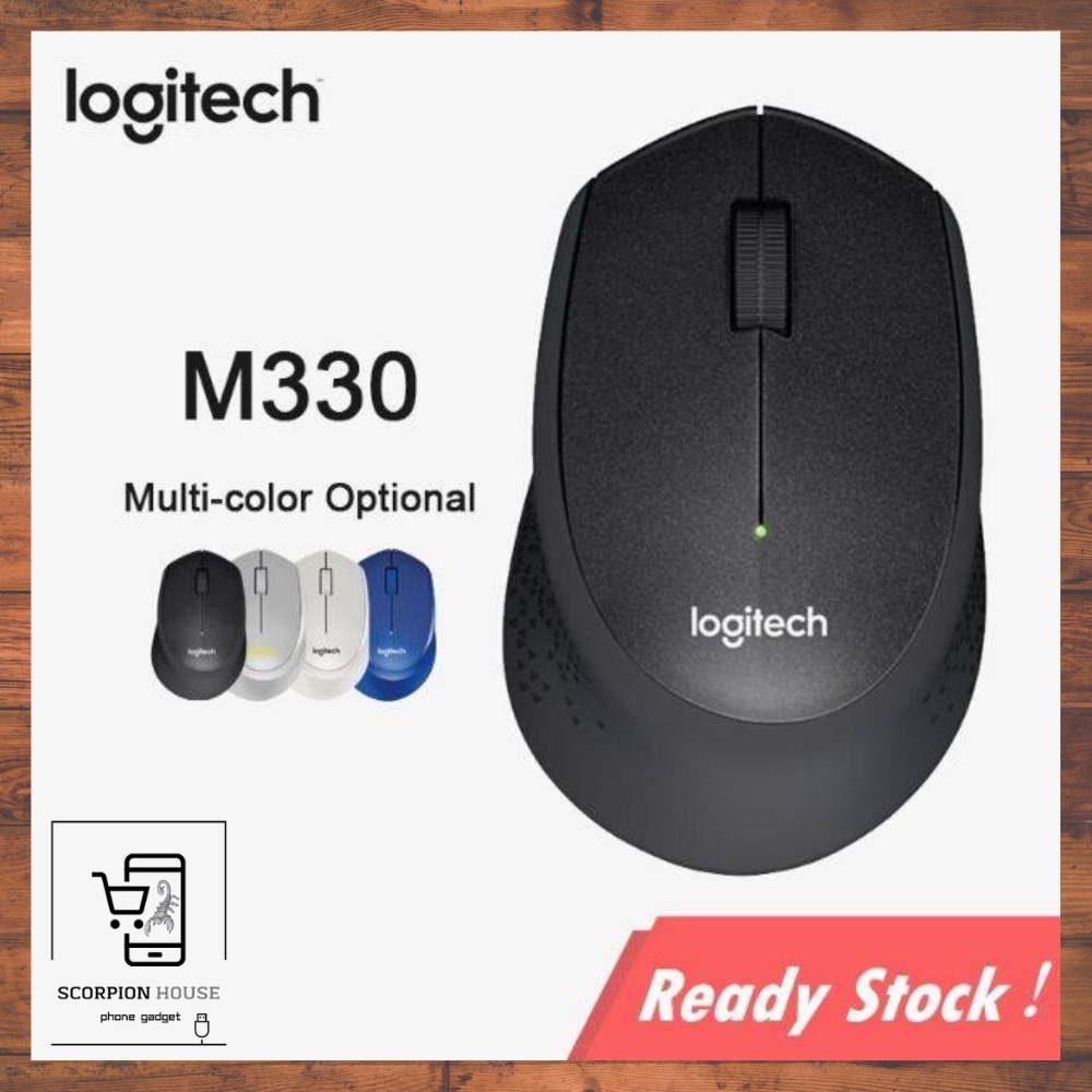 Logitech M330 Silent Plus Wireless Optical Office Mouse — Blue