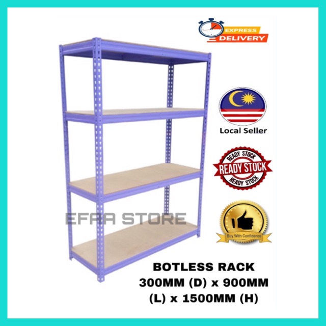 RACK 2 in 1 300MMD X 900MML X 1500MMH - PURPLE ( BOTLESS RACK WITH ...