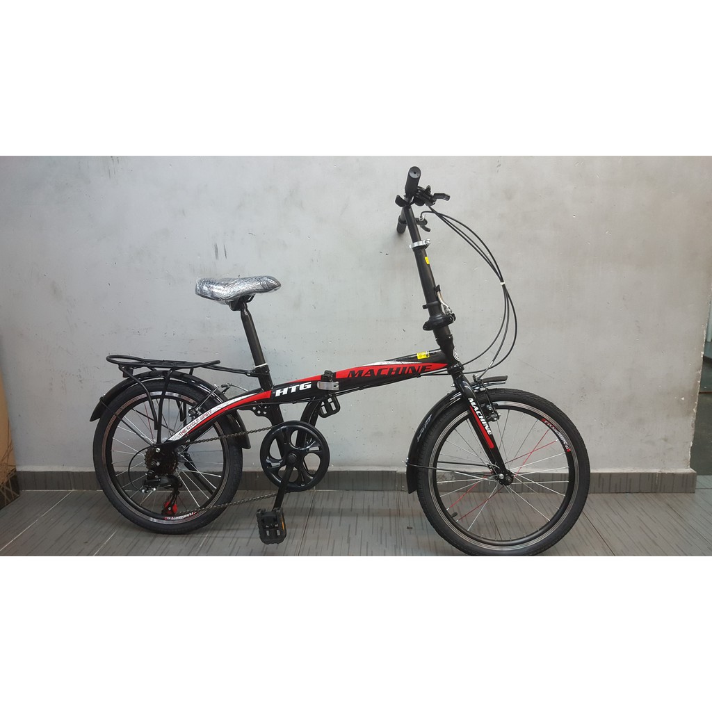 HTG Machine 20 Inch Folding Bicycle 7SP Black with 100 Assembled Shopee Malaysia