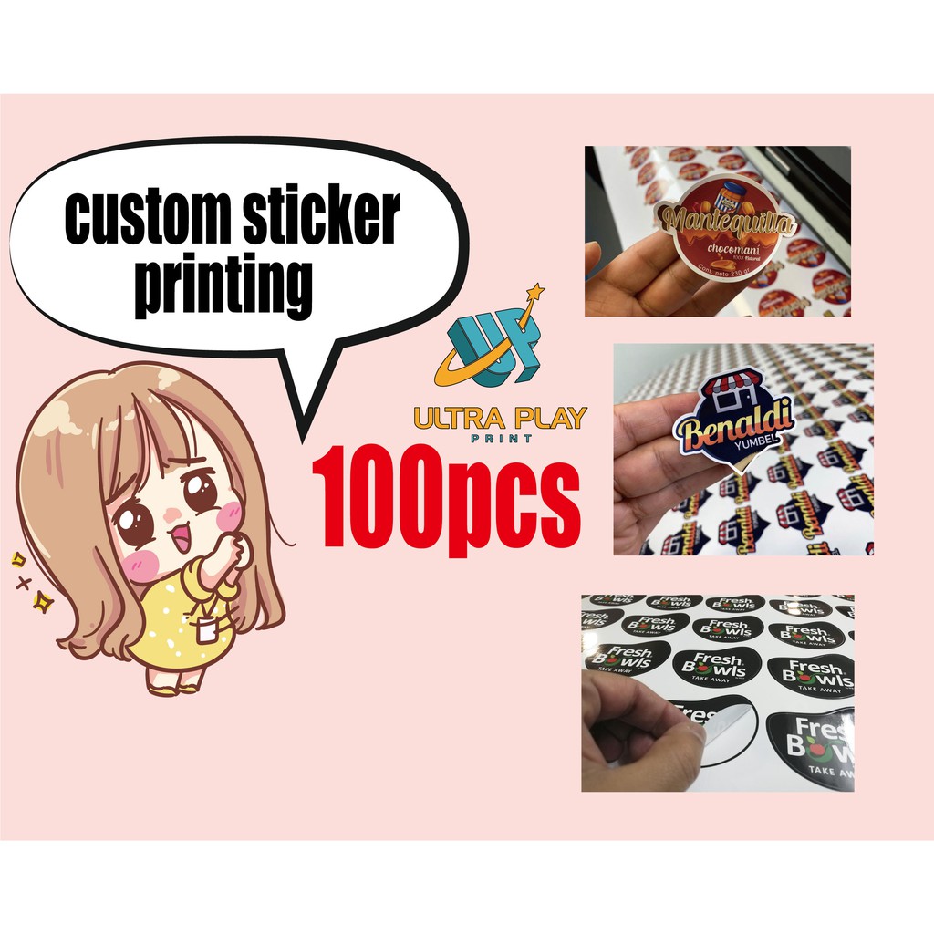 Ready stock (100PCS)Custom STICKER LABEL [3CM-7CM] | Shopee Malaysia