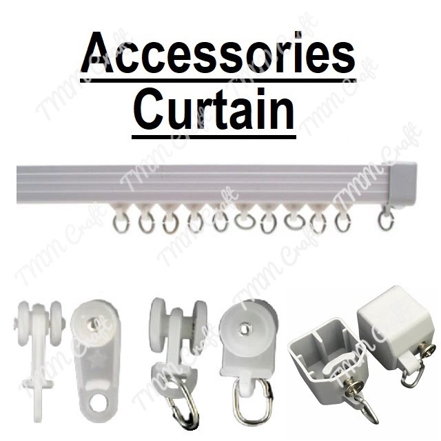 🔥🇲🇾AKSESORI LANGSIR/ Roda Langsir/ Hook Langsir/ Curtain Rail End Cap/ Curtain Rail Runner