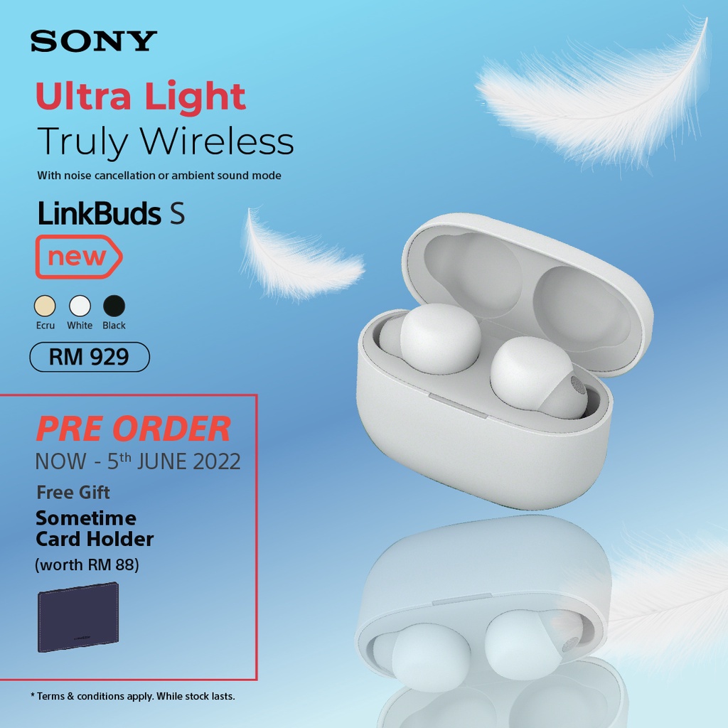 Sony LinkBuds S (WF-LS900N) Wireless Noise Canceling Earbuds – Open Box, Desert Sand/Beige