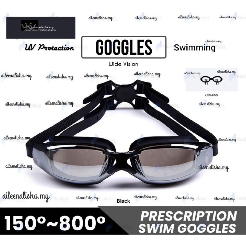 Myopia Prescription Power Corrective Lens Adult Swimming Goggles