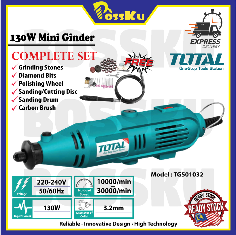 TOTAL Tools Mini Grinder130w - TG501032 