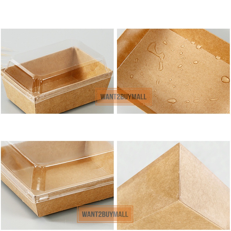 [Premium] Kraft White Paper Square Rectangular Bakery Cake Donut Food ...