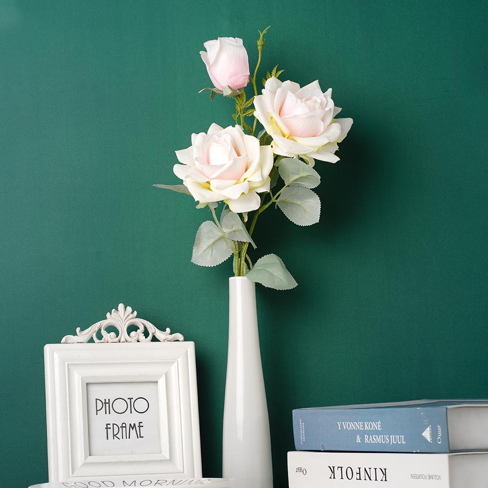 Rose Artificial Flowers Long Branch Bunga hiasan Decoration Flowers