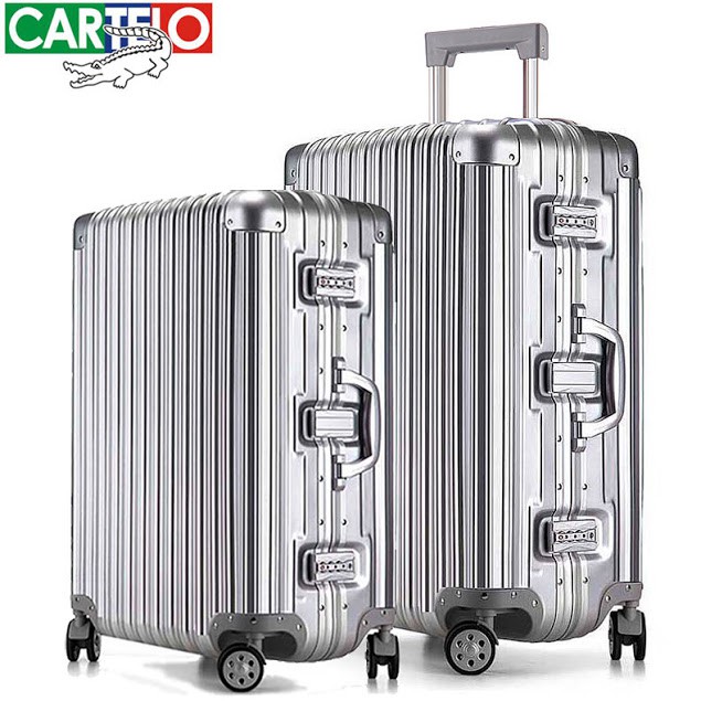 Cartelo le crocodile luggage aluminum box universal wheel cipher Korean Shopee Malaysia