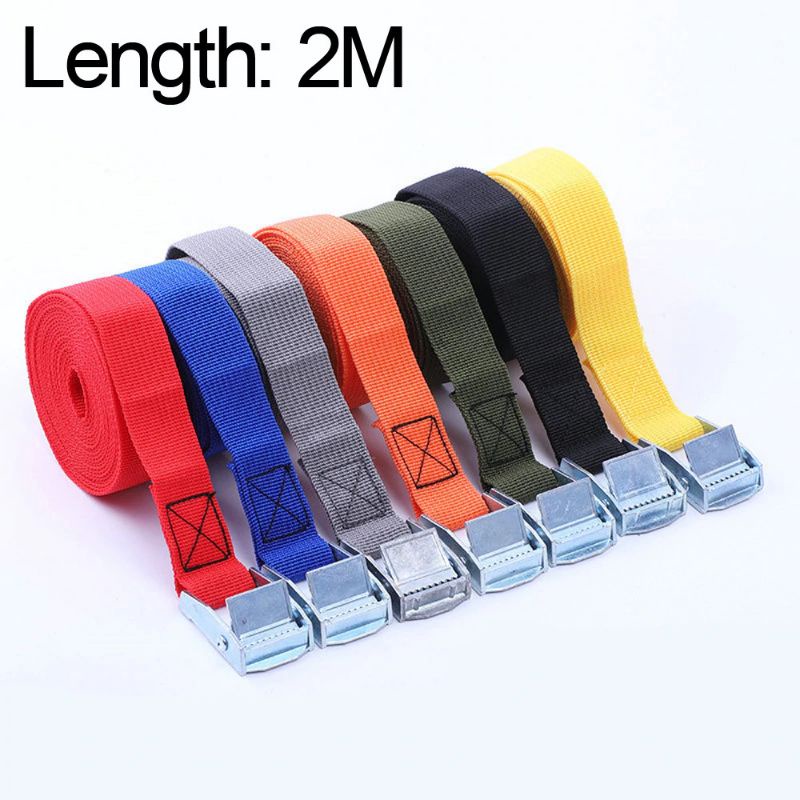 HITAM Tie Down Cargo Belt Rope 2 Meter x 2.5 cm - XR2 - Black | Shopee ...