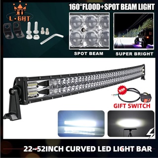 Willpower Uitra-Thin Straight Led Light Bar 22inch 120W / 32inch 180W /  42inch 240W / 52inch 300W Flood Spot Beam Combo For Off road Truck Car 4WD  SUV UTE ATV Driving Lamp