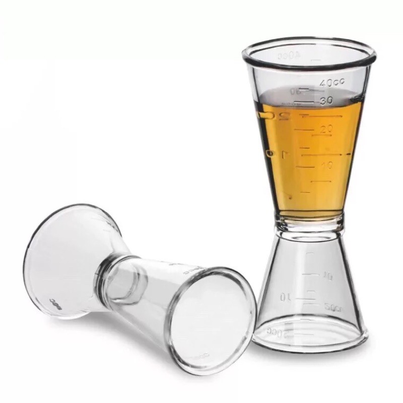 PC Double Head Clear Jigger Shot Measure Cup Sugar Honey Bubble Tea ...