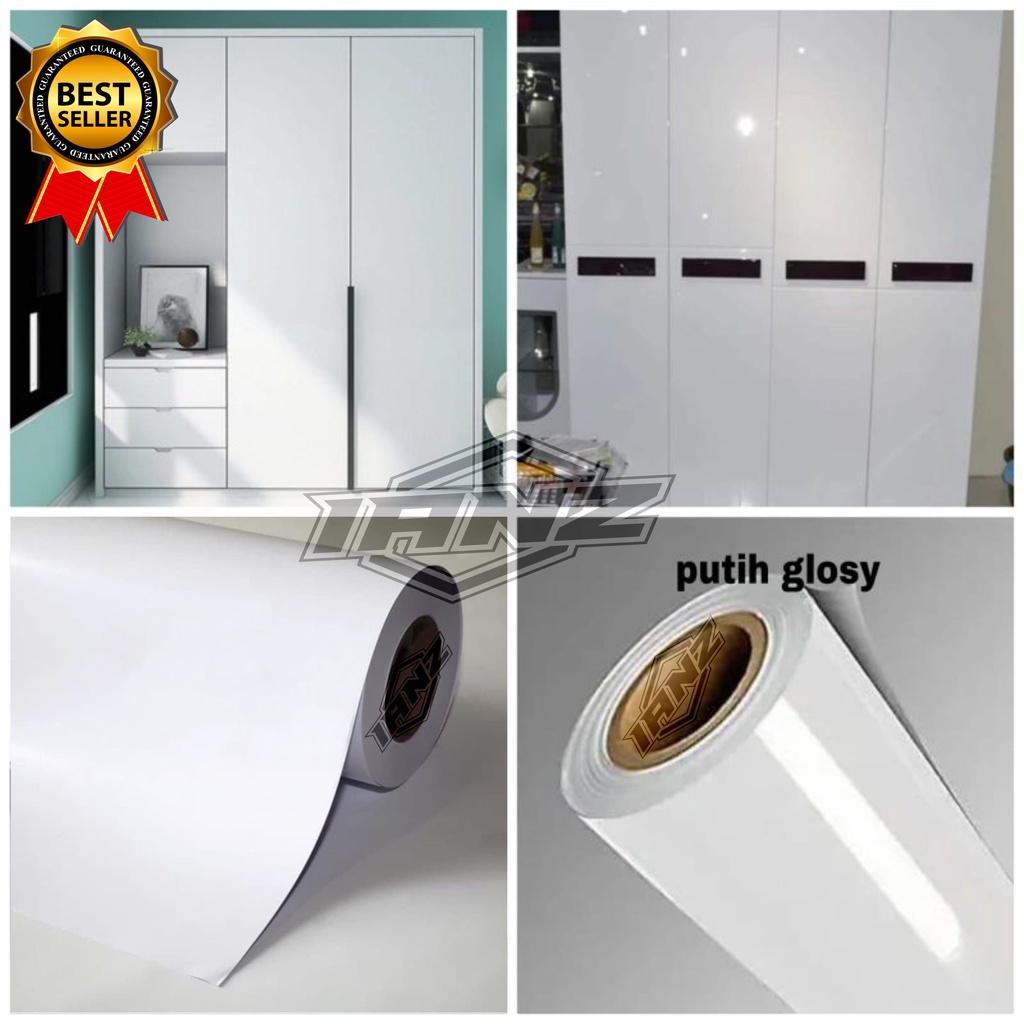 PUTIH Wall STICKER SKOTLET 1 METER PLAIN WHITE / KITCHEN TABLE STICKER ...