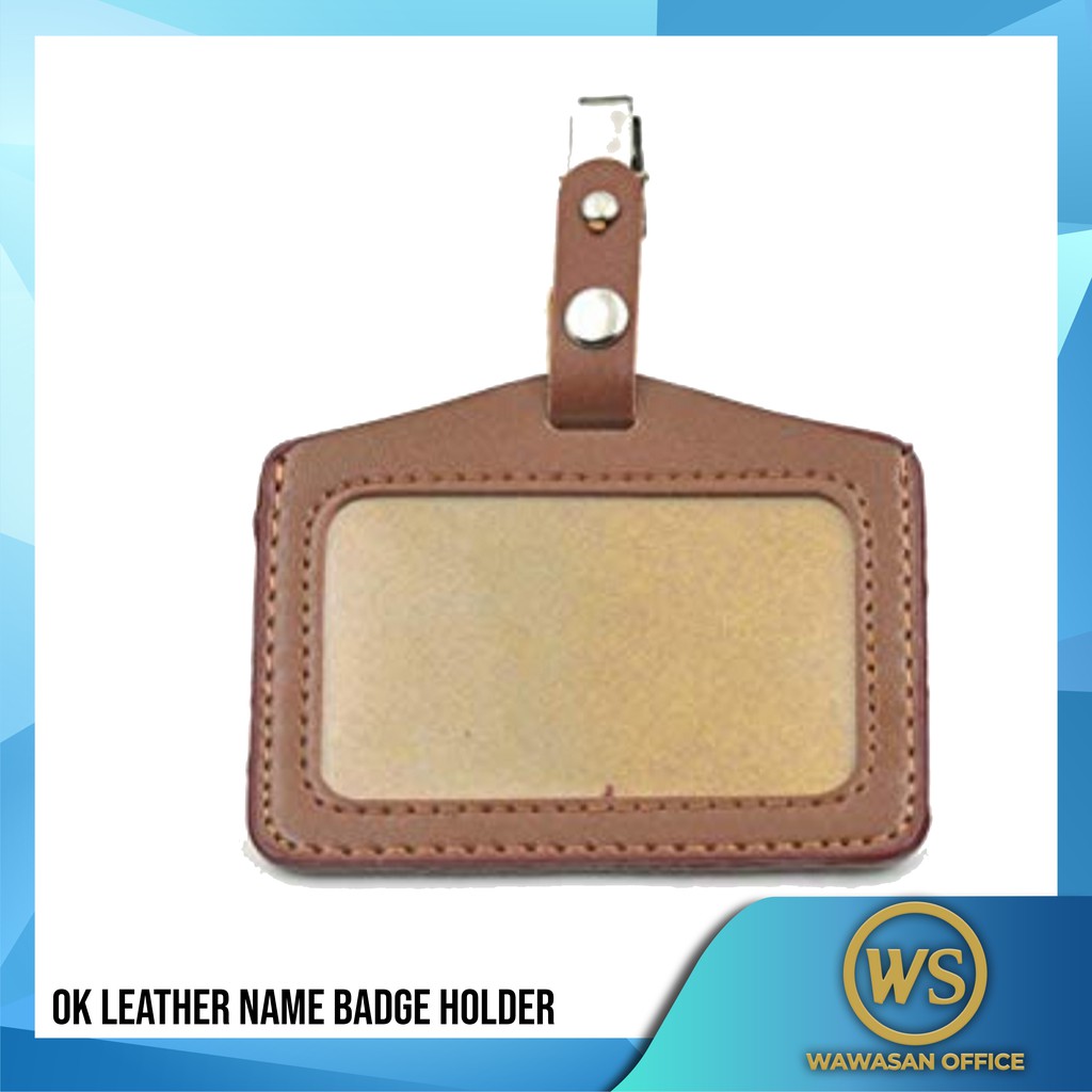 CBE 3317 Leather ID Card Holder Horizontal Badge Holder Event Office