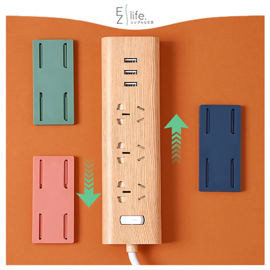 Punchfree Power Strip Holder Panel Socket Patch Wire Plug Holder