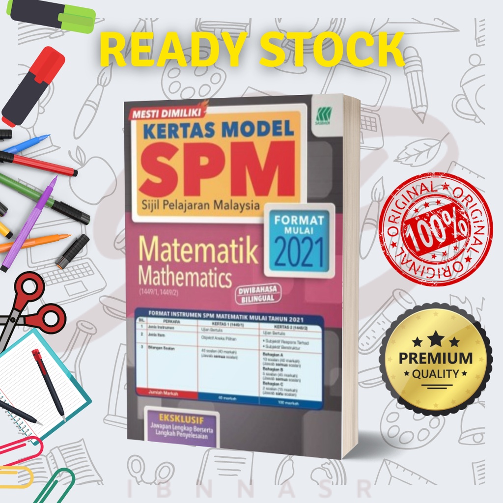 BUKU LATIHAN SEKOLAH | Kertas Model SPM Matematik (Bilingual) | Shopee ...