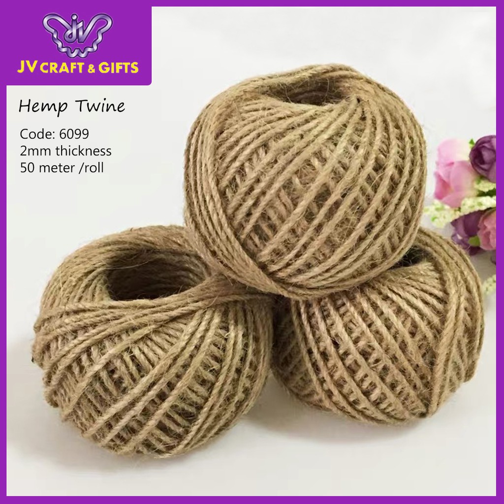 100% Natural Jute String Brown Shabby Rustic Twine Thick String