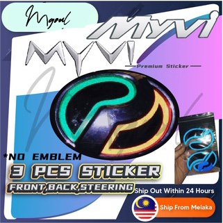 2TONE EIDITON MYVI LOGO STICKER PERODUA REFLECTIVE WITHOUT EMBLEM (3M ...