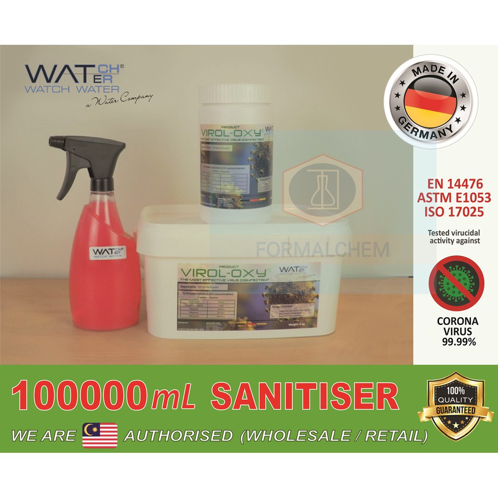 Sanitiser / 100L / Sanitizer / 100000ml / Germany/ VIROLOXY/ Anti