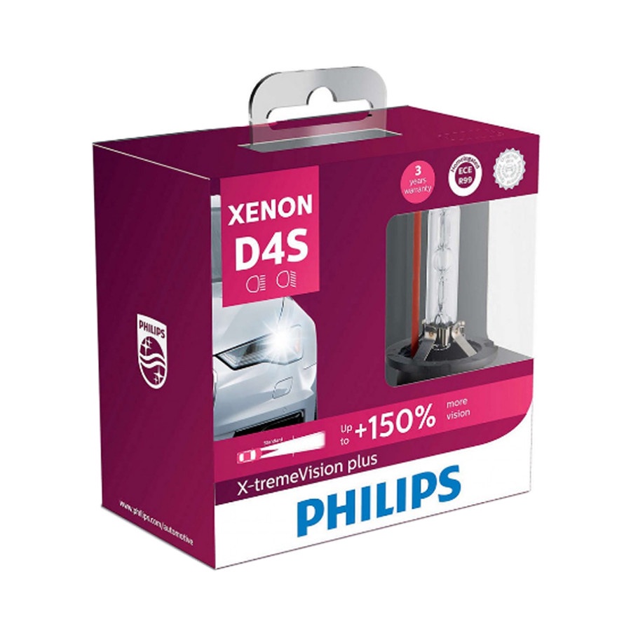 Philips Xenon Xtreme Vision Plus Car Headlight HID Bulb ( +150% More ...