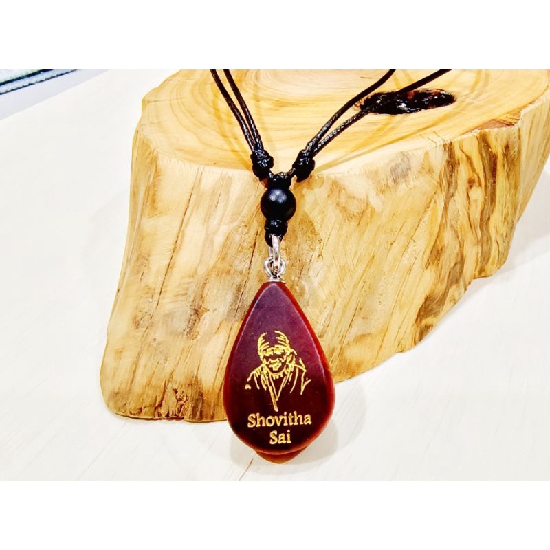 Handmade Raja Kayu Teardrop Shape Pendant with Engraving Works - Shirdi ...
