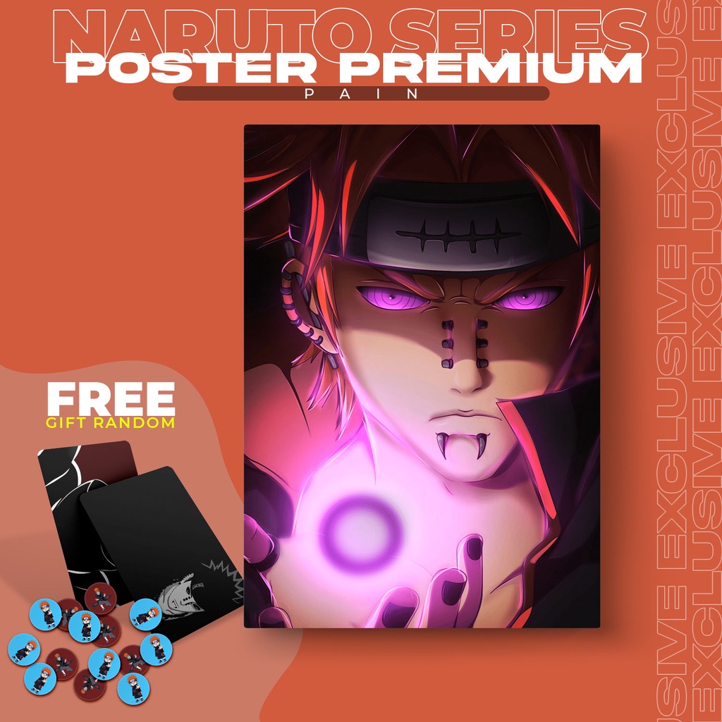Poster Naruto Sur Toile Coton 20×30 Cm – Déco Manga Akatsuki