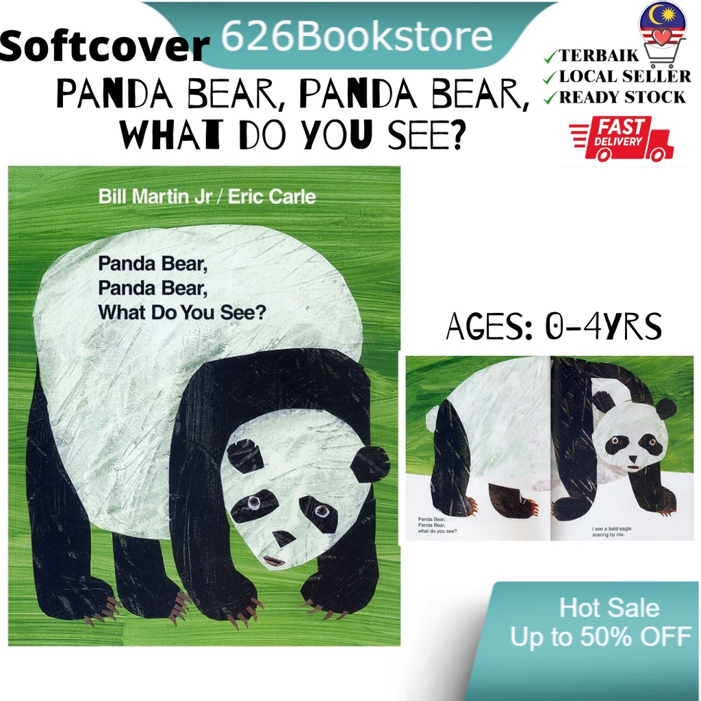 [626Book] Panda Bear What Do You See Softcover book A4 Size Bedtime ...