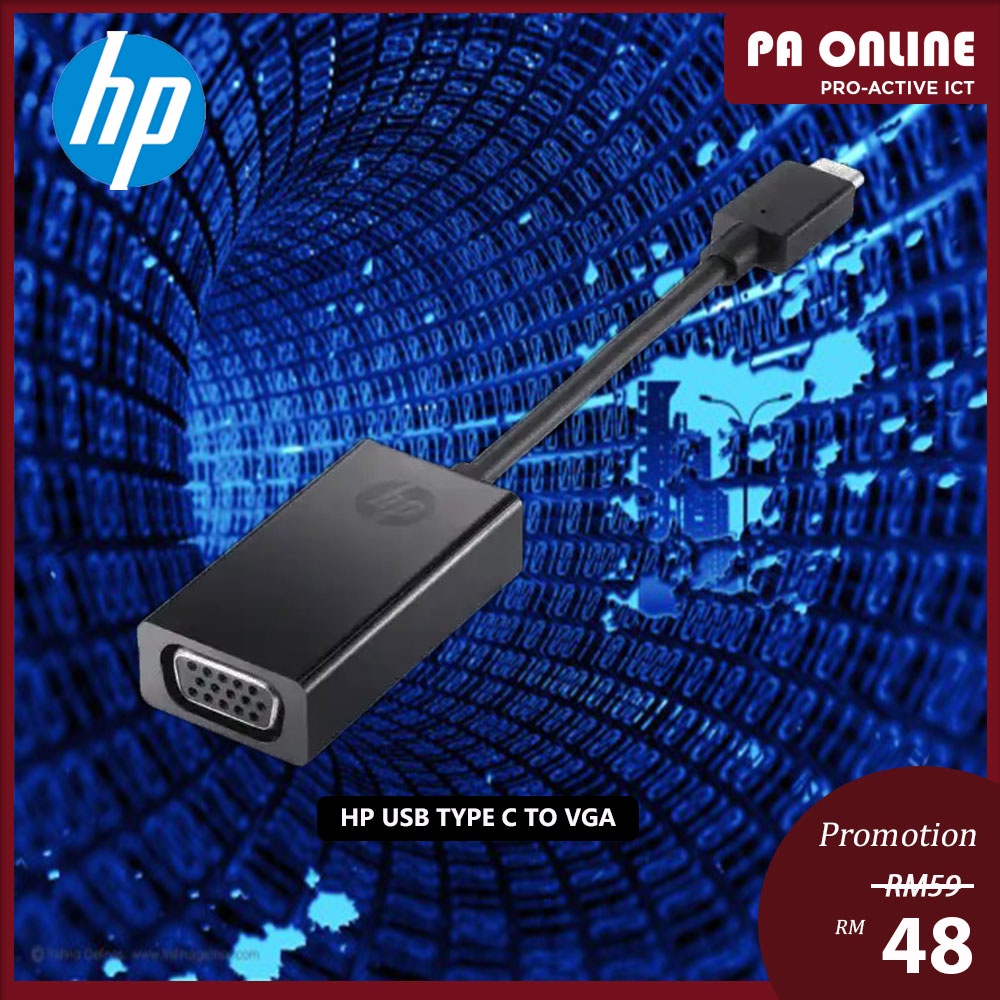 HP USB TypeC to VGA Shopee Malaysia