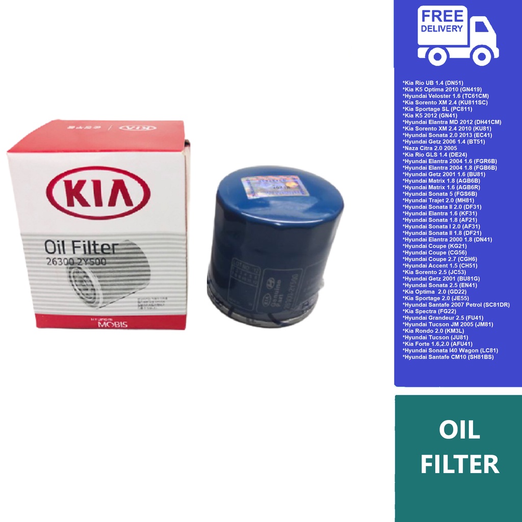 Mizu Kia Hyundai Engine Oil filter 26300-2Y500 | Shopee Malaysia