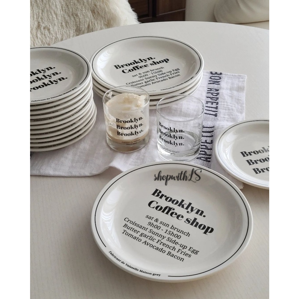 Brooklyn Plate / Korean Aesthetic Plate / VintageAesthetic Korean Plate