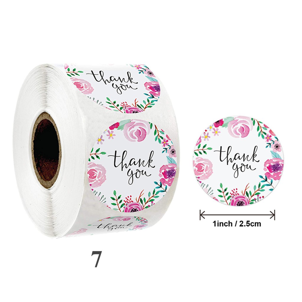 500pcs Thank You Sticker Sticker Terima Kasih Seal Label Gold Silver ...