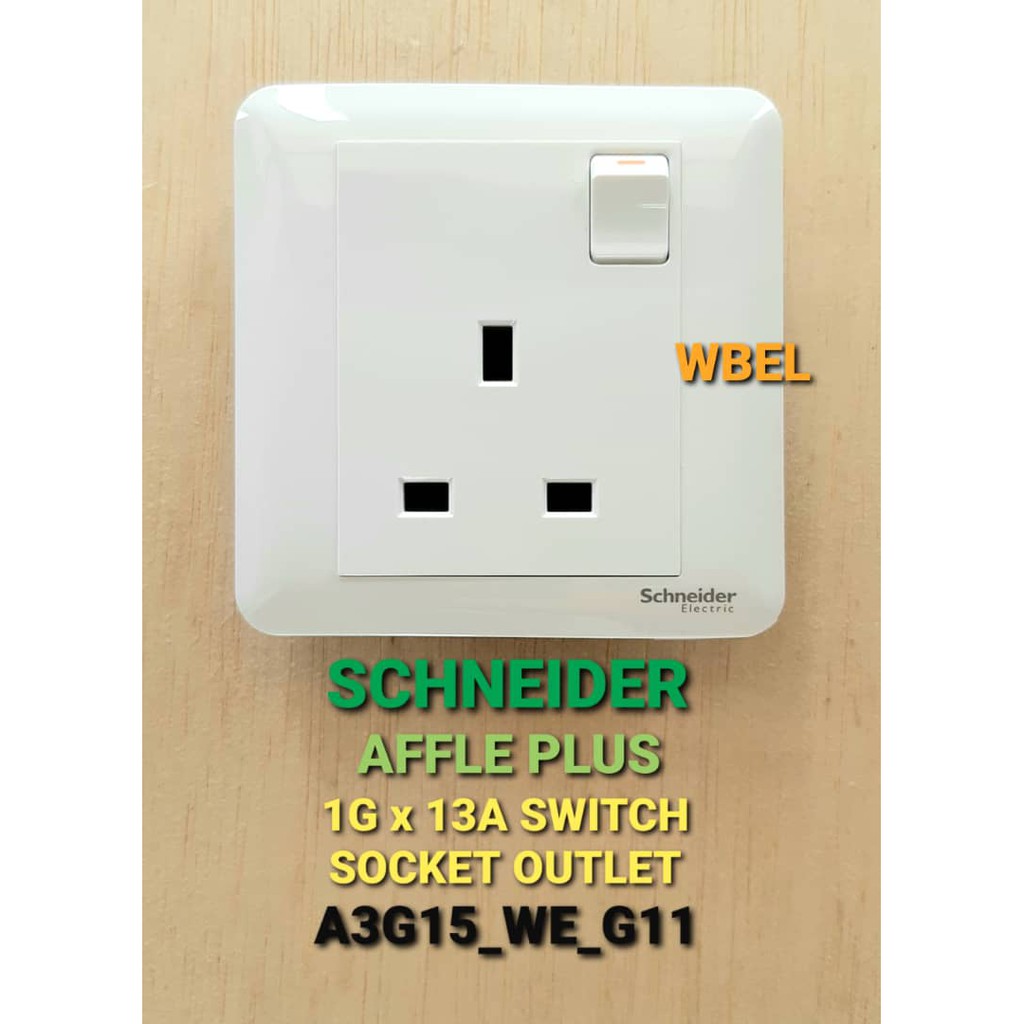 SCHNEIDER AFFLE PLUS 13A SOCKET OUTLETS SERIES ( 1 GANG / 2 GANG ...
