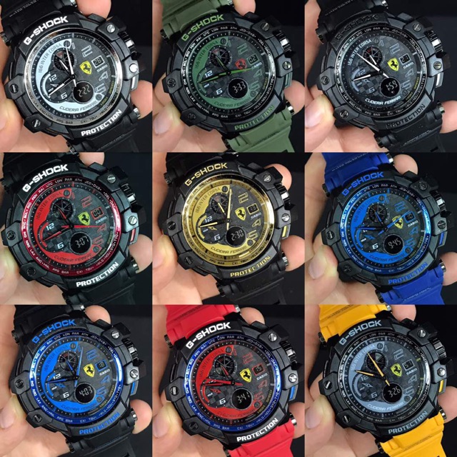 Restock ferrari Gshock ferrari men watch battery buckle casio with steel cover Shopee Malaysia