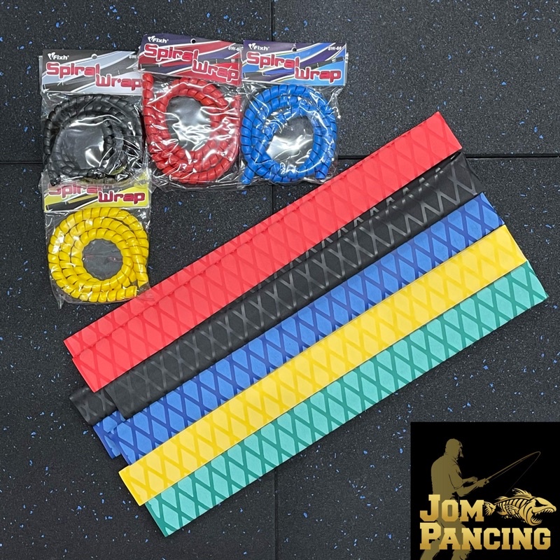 【Jom Pancing】1m Fish scale Non-slip Heat Shrink Wrap Tubing Fishing Rod ...