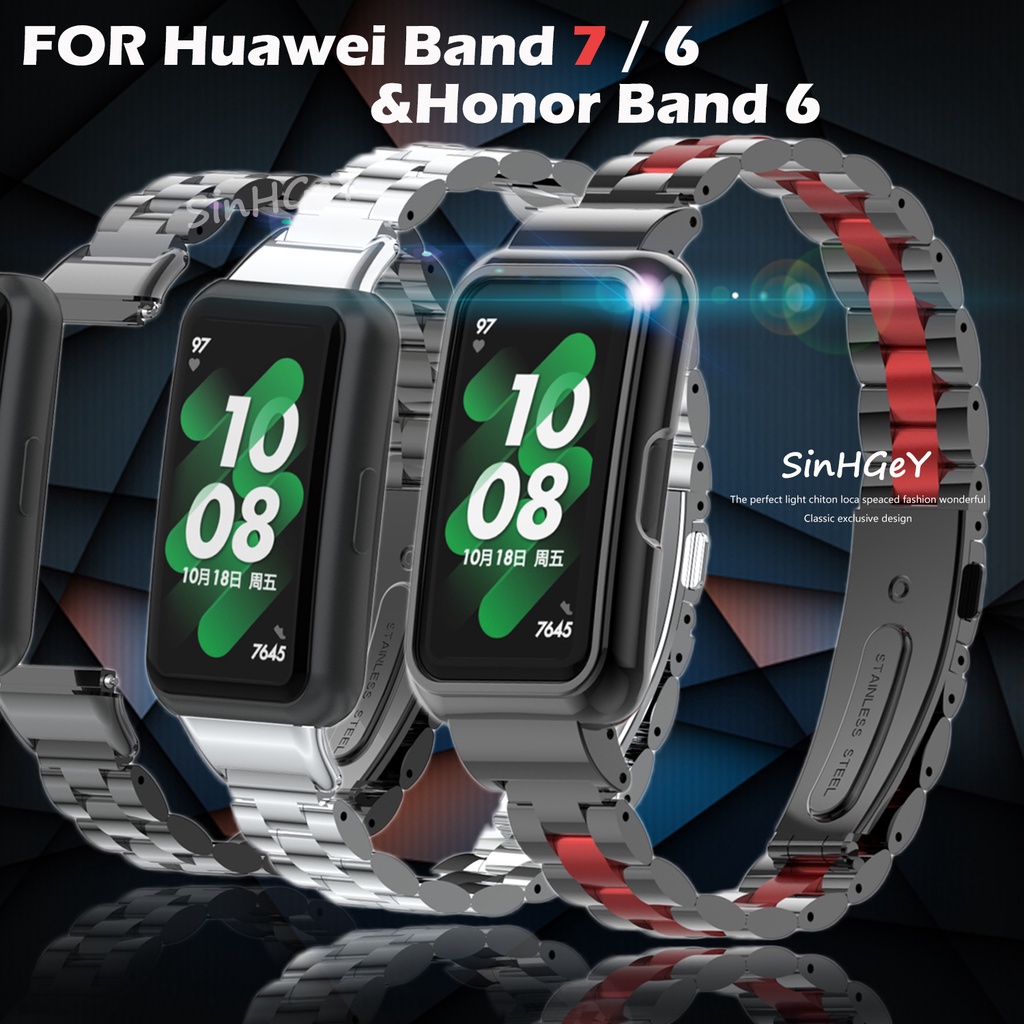 For Huawei Band 8 Stainless Steel Watchband Metal Bracelet For Honor Band7  6 Wristband For huawei