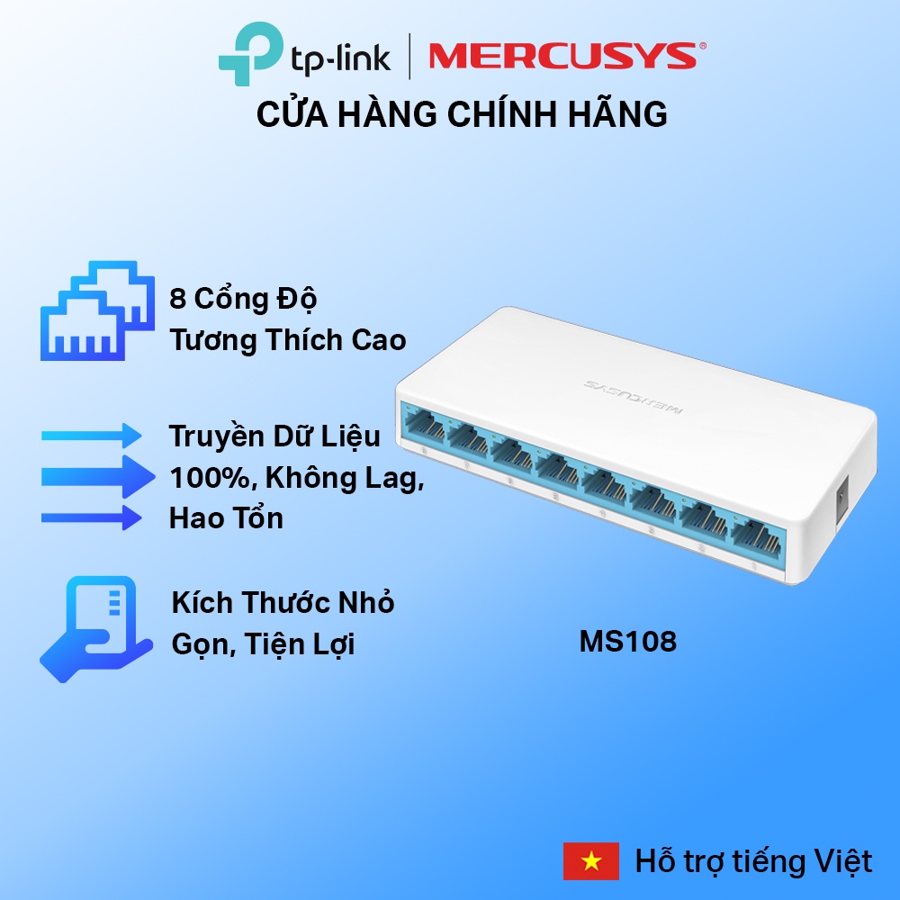 [Express] Mercusys MS108 Desktop Signal Splitter 8-port 10/100Mbps ...