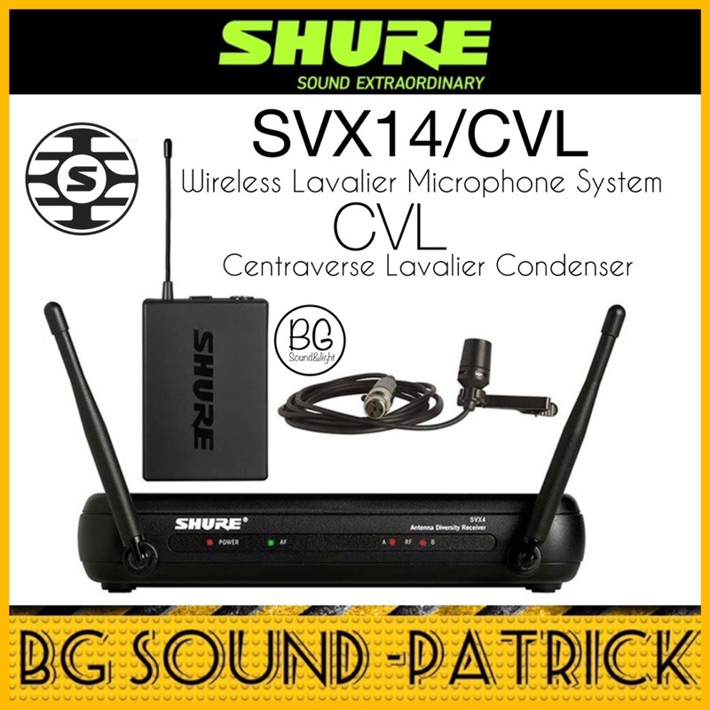 Shure SVX14/CVL Wireless Lavalier Microphone System CVL Clip Mic