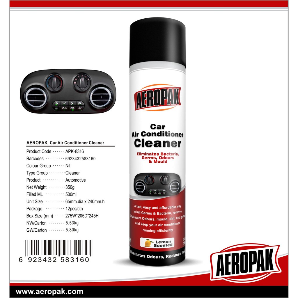 AEROPAK Car Air Condition Cleaner COOLING COIL TREATMENT mr Coil 8line