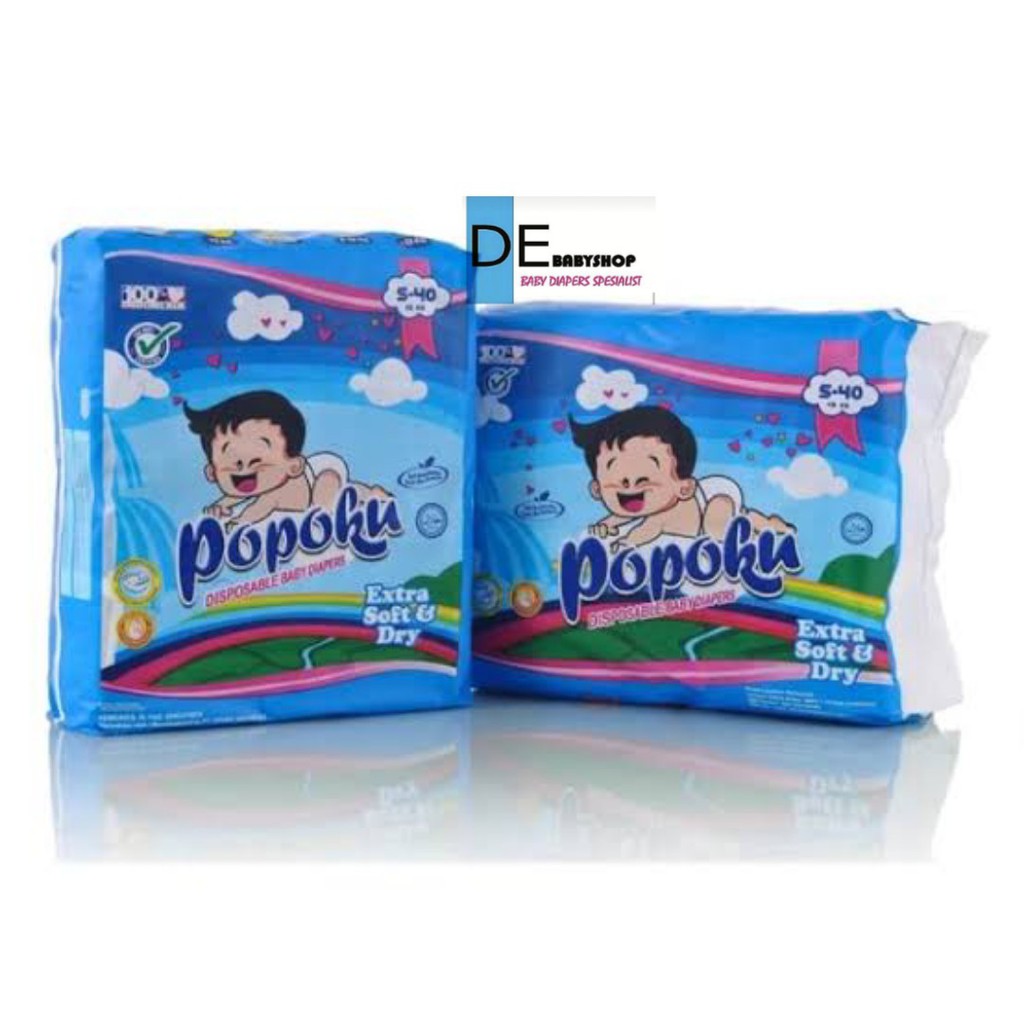 Popoku Baby Diapers S40 / M40 adhesive type | Shopee Malaysia