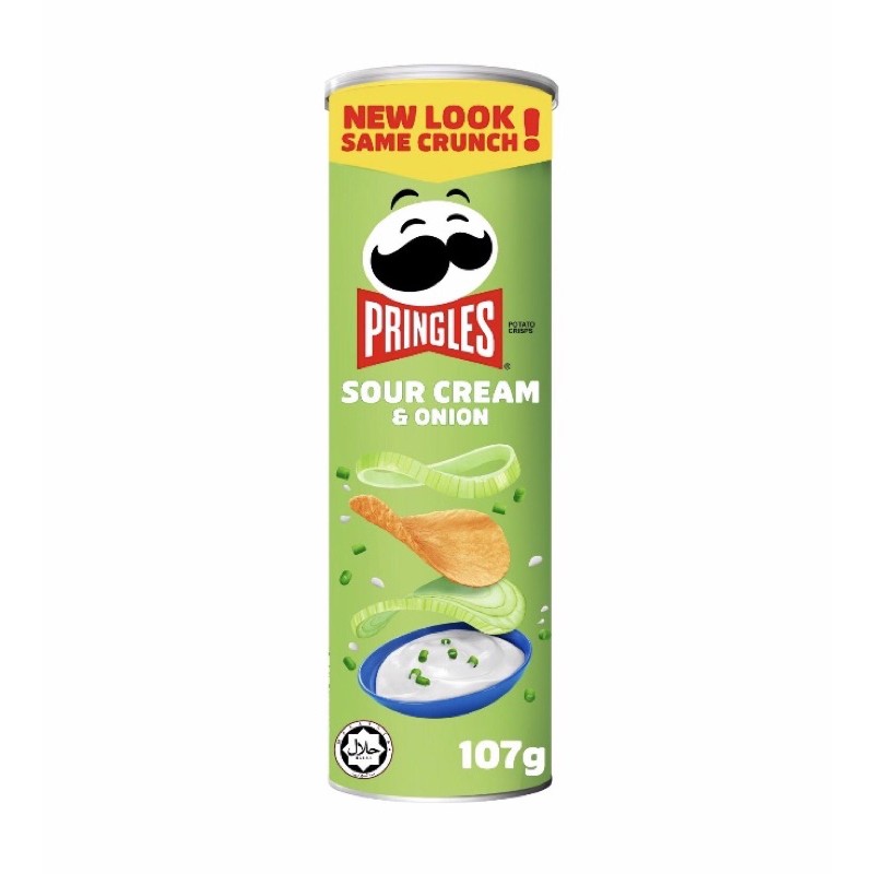 Pringles Potato Crisps Sour Cream & Onion Flavor 107g | Shopee Malaysia