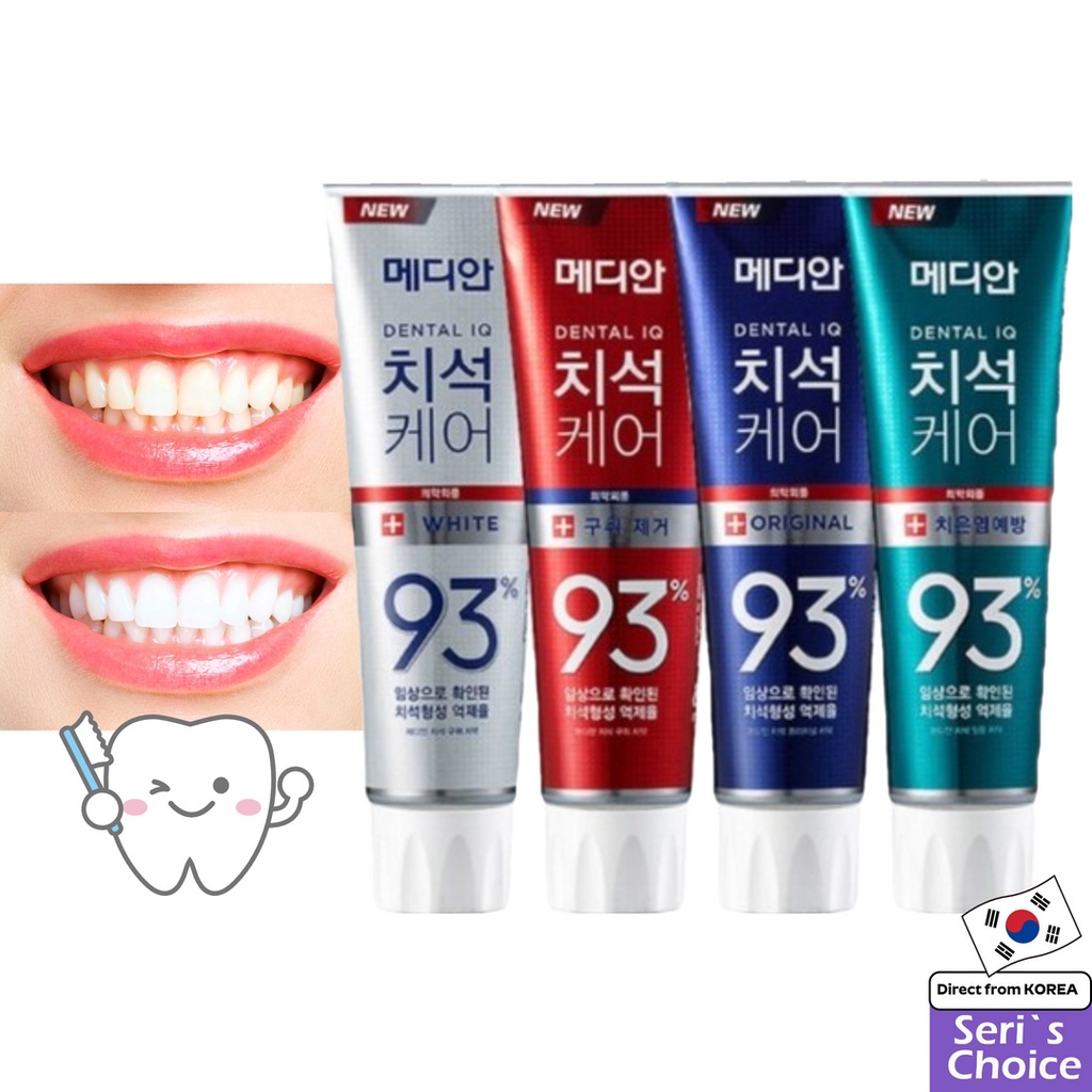 Korea [Median] 93% Advanced Tartar Dental Iq Toothpaste 120g (Blue/Red ...