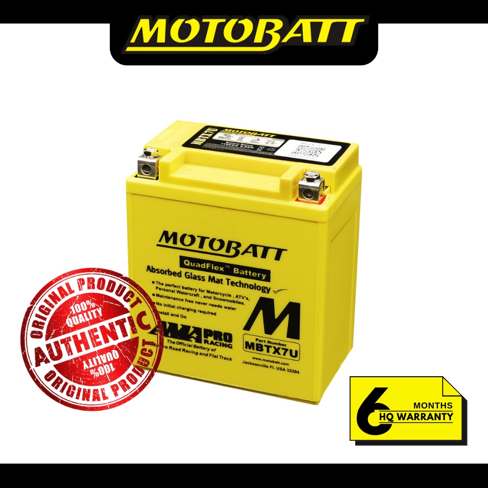 Motobatt Quadflex MBTX7U Motorcycle Battery. | Shopee Malaysia