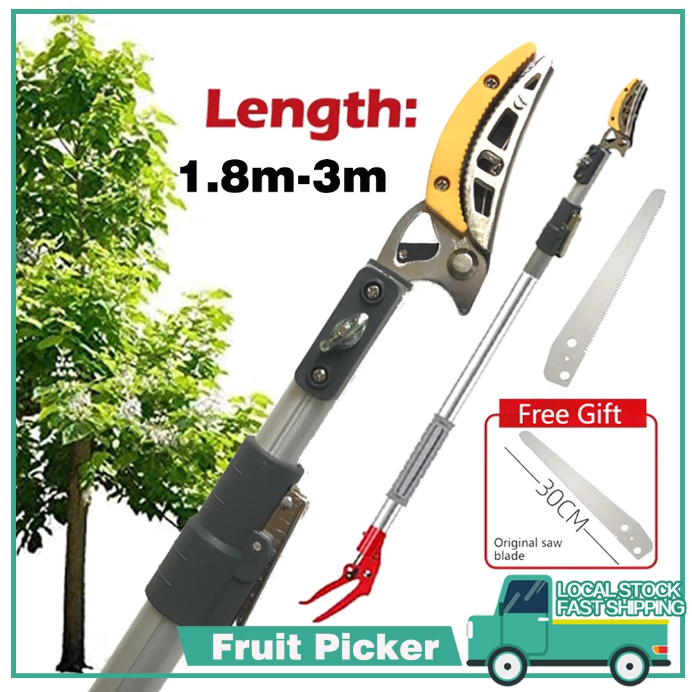 Fruit Picker Tree Branch Cutter Telescopic Pruning Saw Pemetik Buah